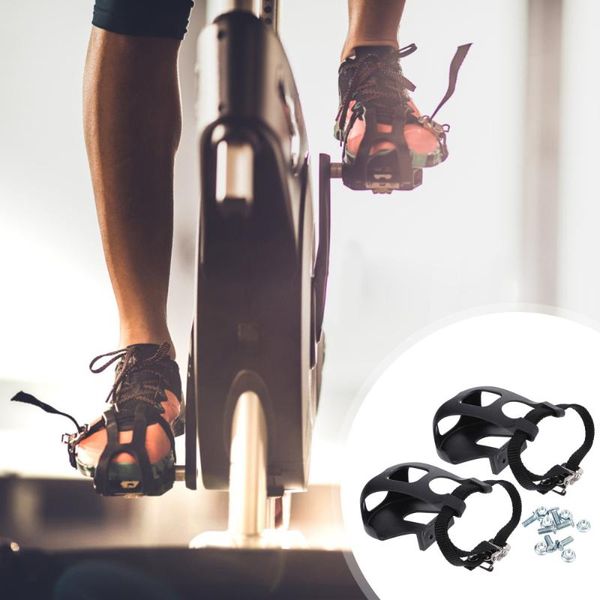 

ankle support 1 set pedal toe strap clip indoor sports cycling belt, Blue;black