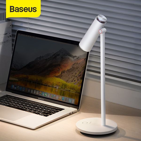 Baseus i-wok Lampada da scrivania dimmerabile continua Lampada da lettura da tavolo Protezione per gli occhi LED USB ricaricabile per studio di lavoro