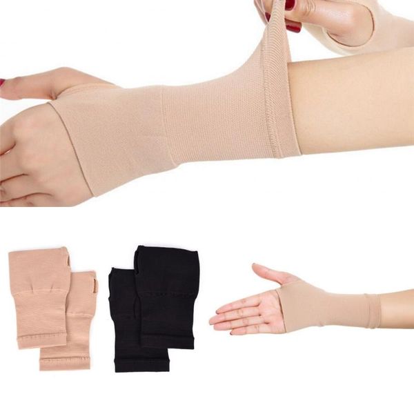

wrist support 2021 carpal tunnel thumb hand brace compression bandage black/nude, Black;red