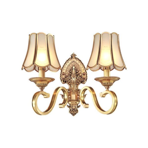 

all copper wall lamp bedroom bedside light modern simple copper wall light living room background lamp staircase aisle
