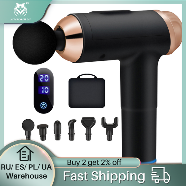

massage gun jinkairui est deep myofascial therapy muscle stimulator vibration pain relaxation body shaping electric equipment