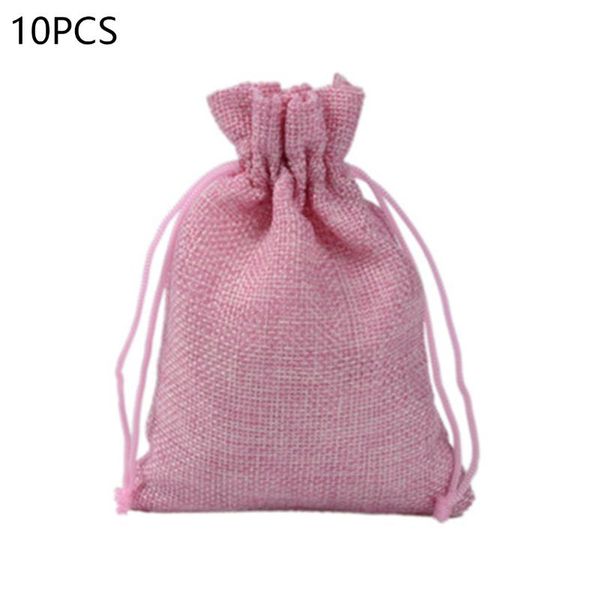 

gift wrap candy storage bag wedding favors linen drawstring beads craft gifts