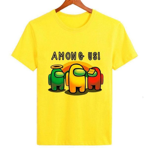 

kawaii new game among us t shirt woman tshirts funny summer harajuku cartoon t-shirt impostor graphic tees hip hop yellow, White