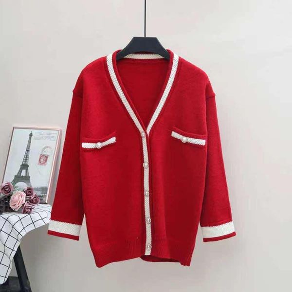 

women's knits & tees 2021 fashion autumn and winter clothes knitted cardigan casual v-neck long-sleeved sweater jacket women all-match, White