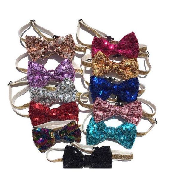 

pet adjustable sequin bow tie pet cat dog collar neck strap grooming accessories pet product supplies ch jlldfn xmh_home