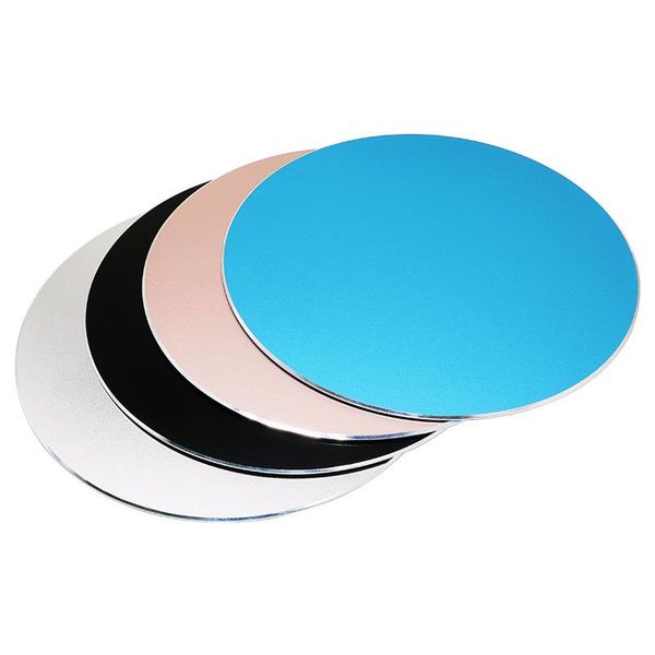 

mouse pads & wrist rests notebook metal round pad aluminum alloy small cute