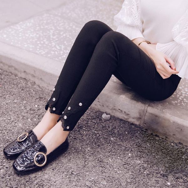 

women's leggings women womens plus size fashions pants punk rock sexy, Black