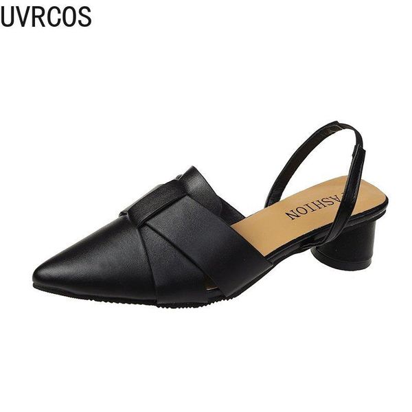 

new baotou women's sandals fashion and wild personality vamp design elegant temperament women's sandals 2021, Black