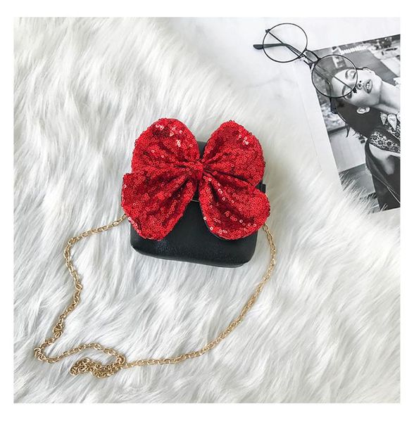 

backpacks 2021 kid girls pu leather crossbody sequin bowknot mini shoulder bag handbag messenger purse satchel