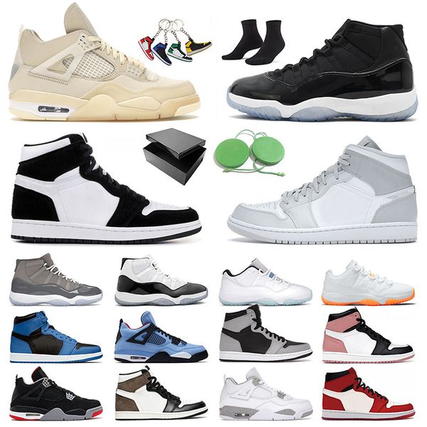 

1 1s jumpman university blue basketball shoes men women twist wild things 4 4s off sail space jam designer sneakers trainers dark marina 72-, White;red