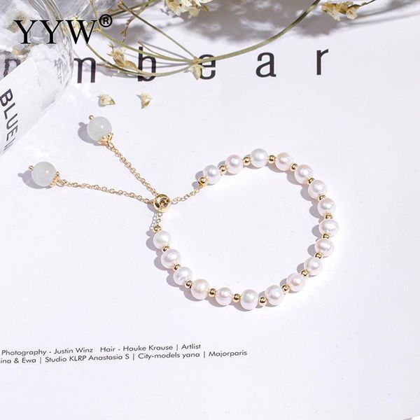 

link, chain arrivals beautiful freshwater cultured pearl bracelet with moonstone trendy fashion jewelry for women feminino bracelets #n, Black