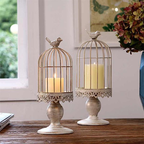 

candle holders retro deskbird cage candlestick