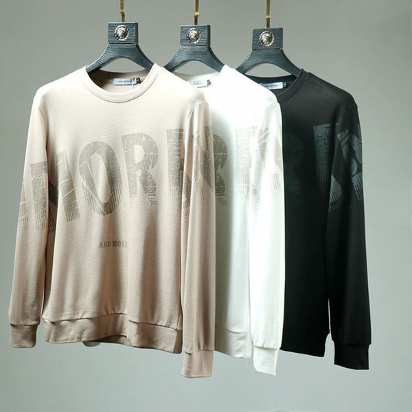 

winter autumn large letter and printed loose men's sportswear 8581, Gray