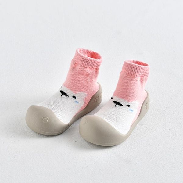 

first walkers infant cartoon design soft rubber bottom anti-slip floor socks boots born baby big head shoes