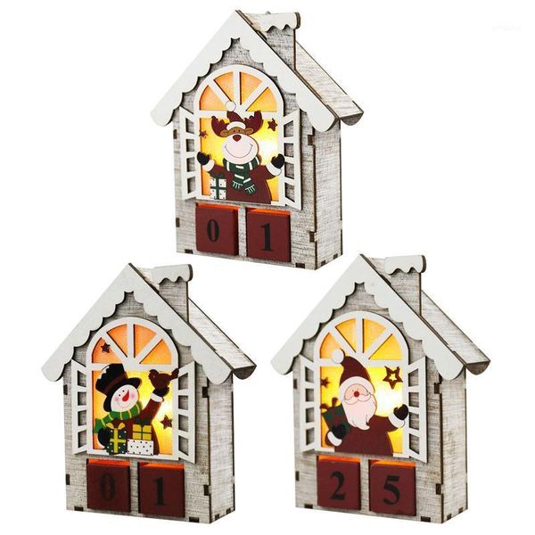 

christmas decorations led cabin luminous wooden house decoration gift high-quality material retro feel atmosphere