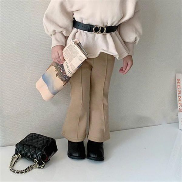 

autumn winter arrival girls fashion flare pants kids warm fleece, Blue