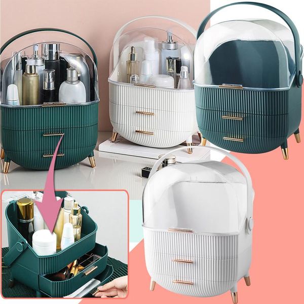 

storage boxes & bins fashion big capacity cosmetic box waterproof dustproof bathroom deskbeauty makeup organizer skin care drawer