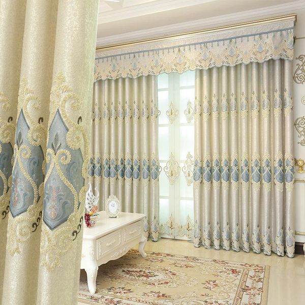 

curtain & drapes european style light luxury exquisite classic and elegant embroidered high-end high-shading curtains
