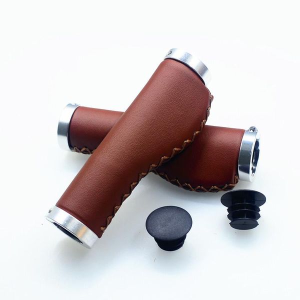 

bike handlebars &components retro pu bicycle grips comfortable durable mountain folding grip handle