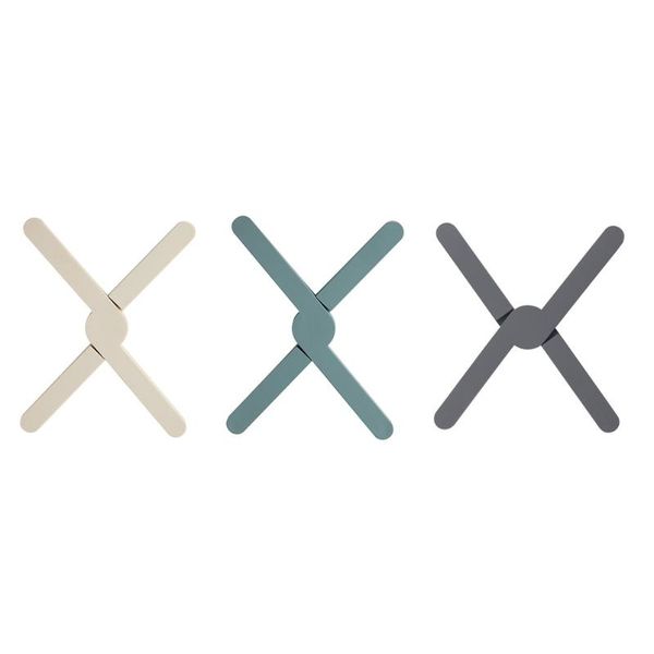 

mats & pads 3pcs foldable tpr table teapot x type (assorted color)