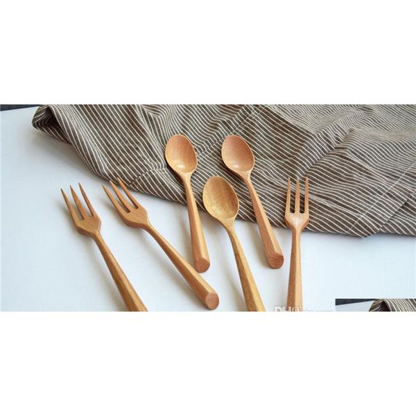 

19*3.8cm/19*2.5cm portable eco-friendly wooden dinnerware teaspoon fork soup spoon catering cutler kitchen coo jllgtu ladyshome