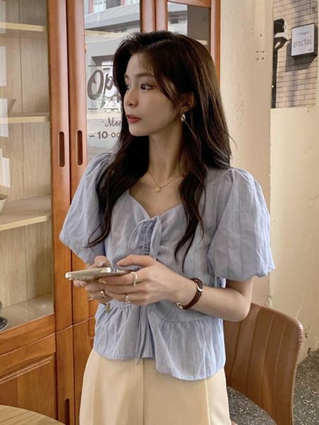 

women's blouses & shirts short thin sleeve shirt design in summer, White