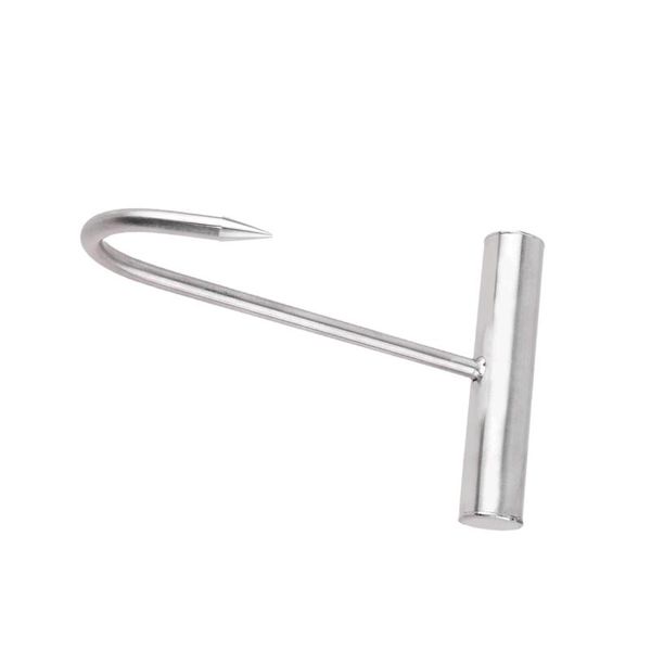 

hooks & rails stainless steel hook practical pork roasted t-hook useful beaf chicken kitchen tool for home shop (20cm) #h15
