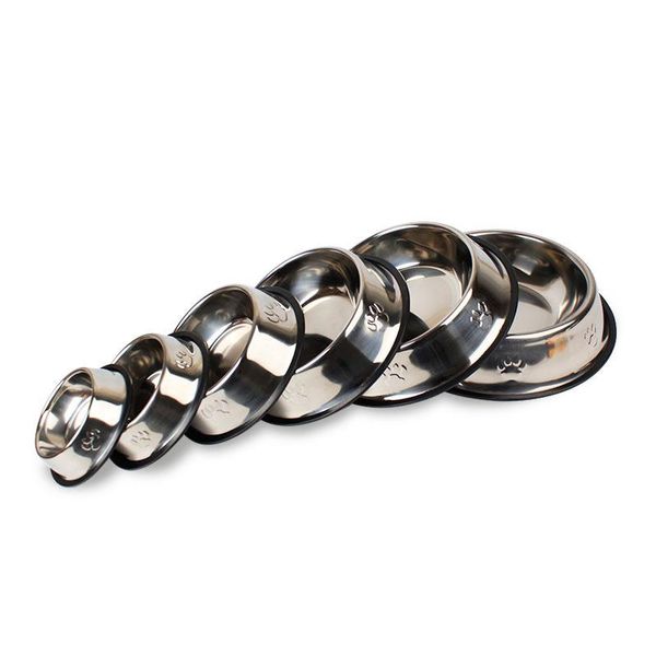 

dog bowls & feeders selling stainless steel bowl feeding feeder pet products drinking puppy cat travel portable anti-suffocation