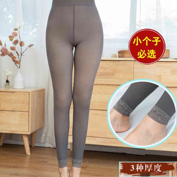 

leggings red stewardess grey plush penetrating flesh lace point spring, Black