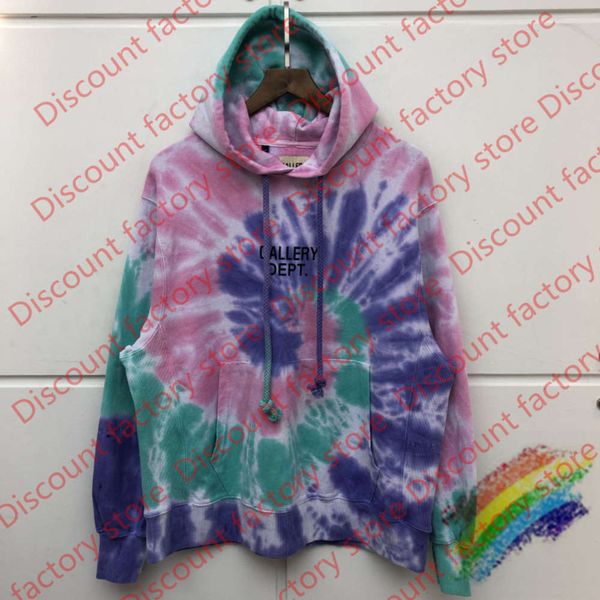 

heavy fabric tie dye hoodie men women 1 fashion casual pullover hooded, Black