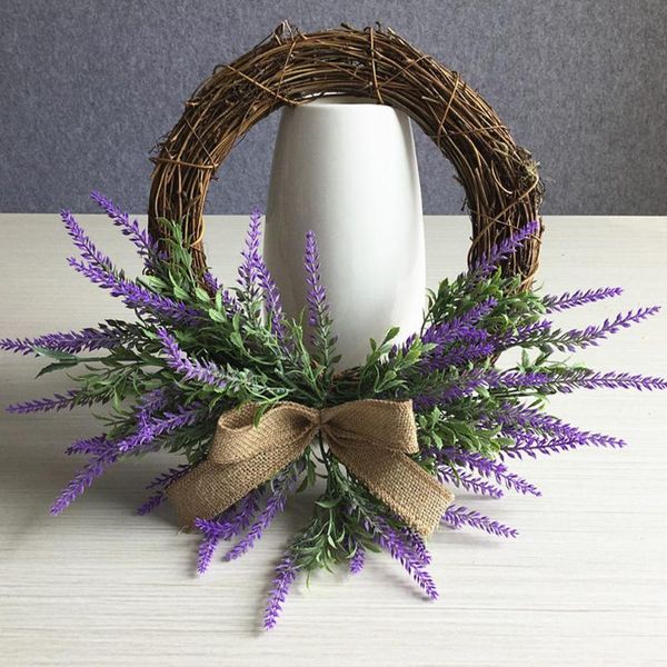 

decorative flowers & wreaths artificial garland lavender flower wreath door hanging wall window party decoration wedding
