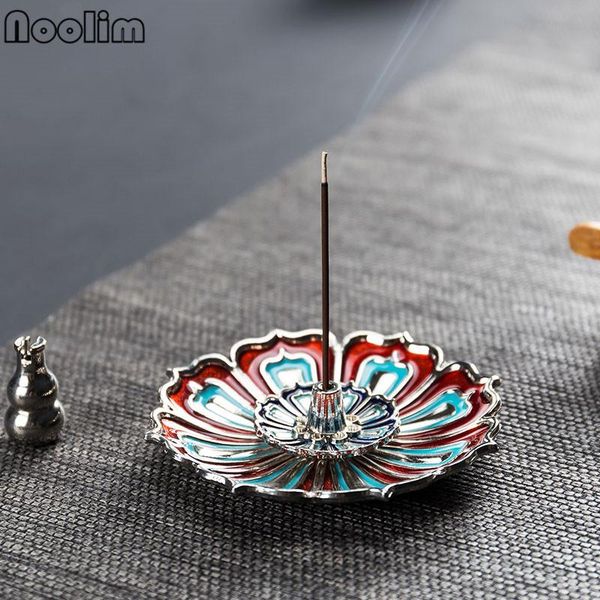 

fragrance lamps tibet zen buddhist metal incense burner creative lotus durable aroma stick holder portable censer