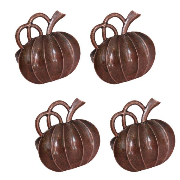 

napkin rings 4pcs vintage alloy pumpkin shape holder harvest theme party