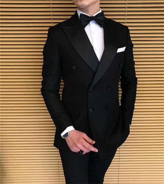 

men's suits & blazers dress more recent black double breasted groom's tuxedo suits for wedding suitstwo parts (jacket) formal man, White;black