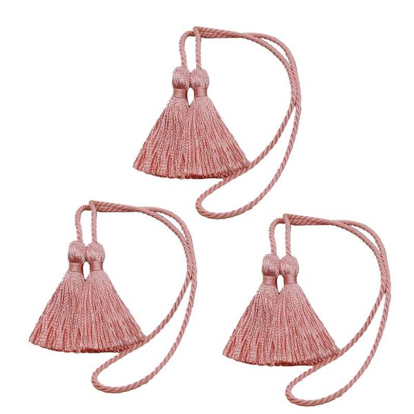 

other home decor 3pcs office window accessories polyester living room fringe handmade woven curtain tieback tassel ropes hanging ball holder