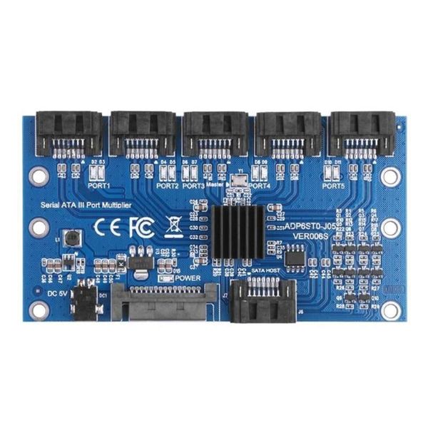 

computer cables & connectors sata expansion card supports atapi dive 1 to 5 port sata3.0 controller motherboard 6gbps multiplier riser