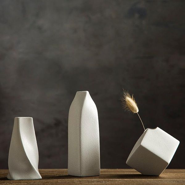 

vases modern simple ceramics originality water culture vase restaurant tea table chinese dry flower arrangement ornaments decoration