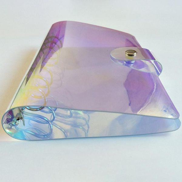 

hole pvc loose leaf binder notebook notepad sketchbook business journal agenda m2ec notepads, Purple;pink