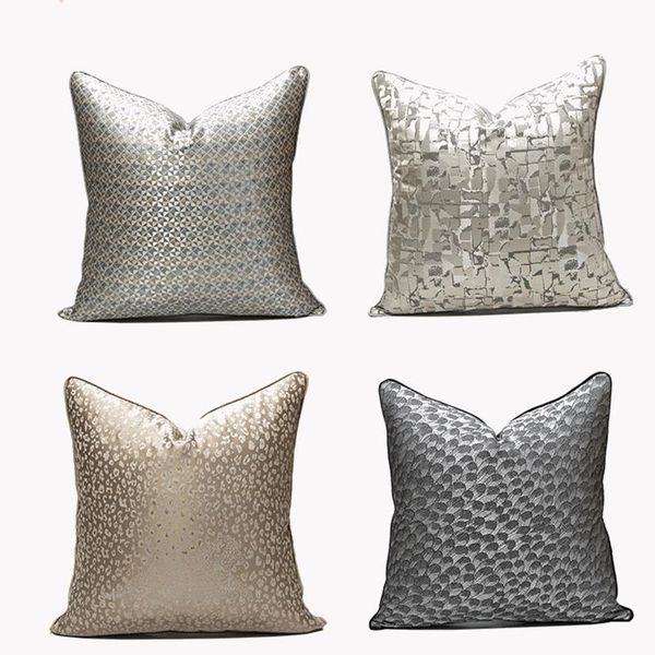 

cushion/decorative pillow high precision jacquard pillowcase light luxury sofa bed car waist cushion cover living room bedroom home decor pi