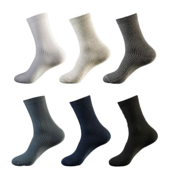 

men's socks 3 pairs 1 lot cotton men thicken warm business set pack black autumn winter for male thermal calcetas