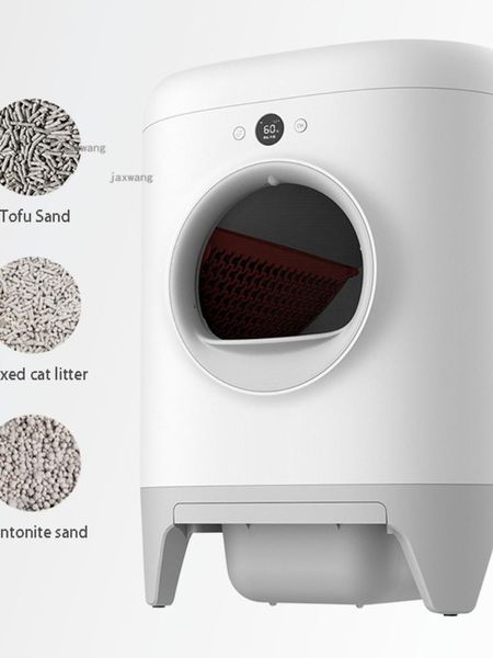 

other cat supplies automatic front-entry enclosed cats litter box electric splash-proof training toilet deodorizing pets sand basin