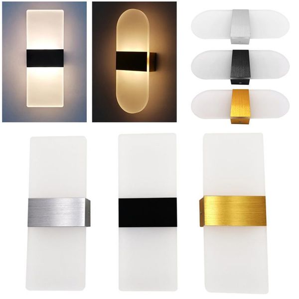 

wall lamp led aluminum simple bedroom bedside living room study hallway light 6w home decoration warm