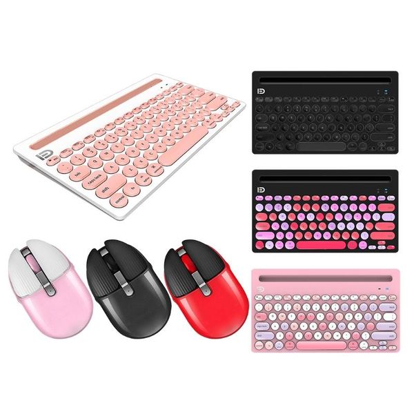 

79 keys 2.4g dual-mode mobile phone tablet deskuniversal mini dream makeup color matching series keyboard