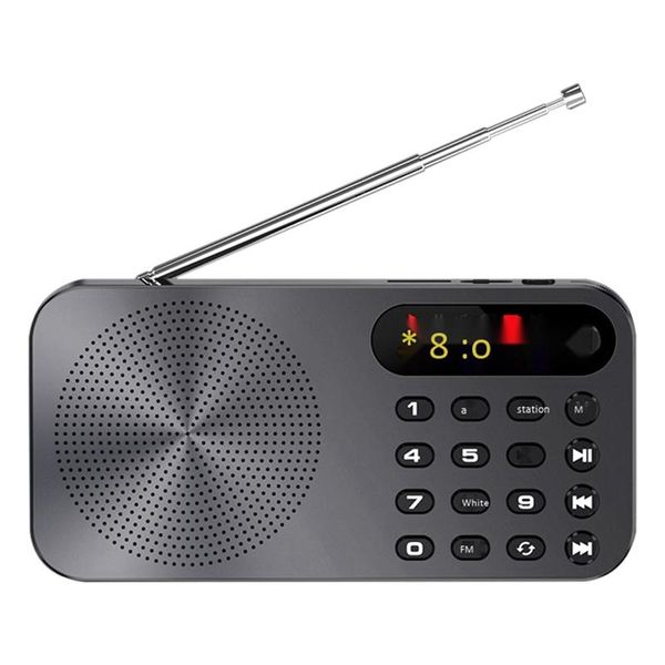 

q6 multi-function fm radio rechargeable walkman led digital display radio
