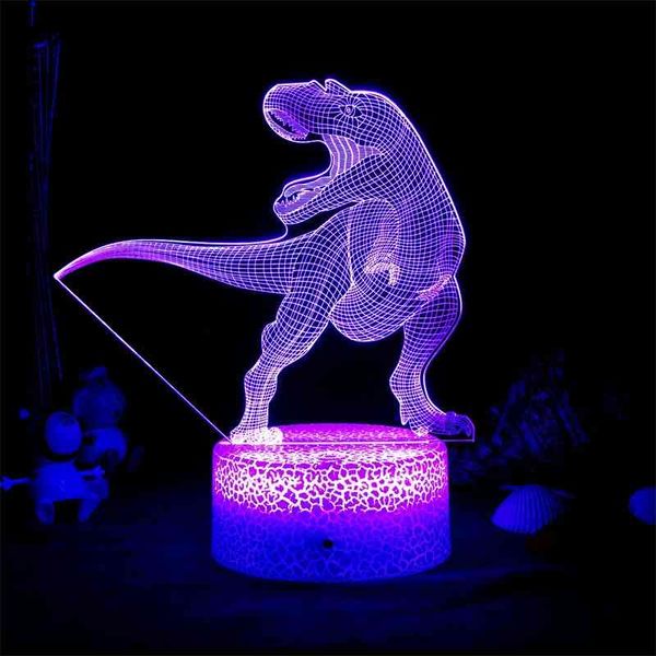 

dinosaur series 3d night 7 color touch bar atmosphere led acrylic creative table lamp