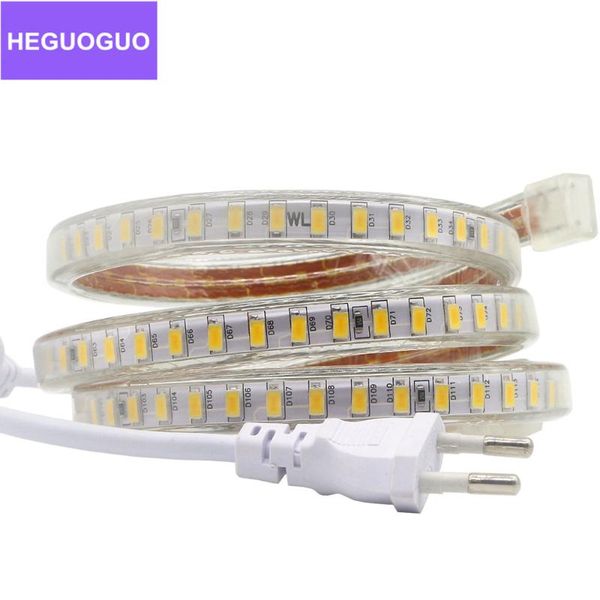 

strips smd 5630 ac220v led strip flexible light 120leds/m waterproof tape with eu power plug 1m/2m/3m/5m/6m/10m/15m/20m