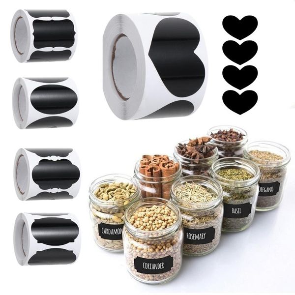 

120/150 pcs/roll waterproof labels stickers kitchen spice tank jam jar bottle label home decor tags blackboard gift wrap