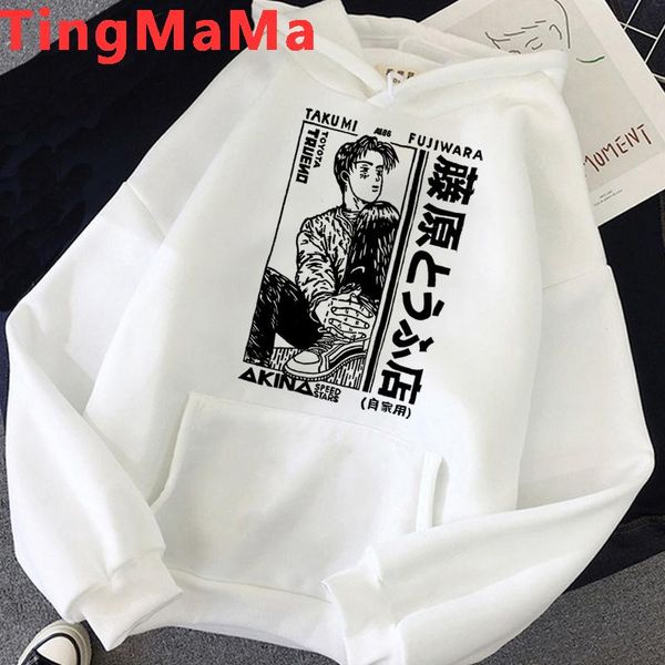 

men's hoodies & sweatshirts initial d male harajuku printed graphic clothing korea y2k aesthetic, Black