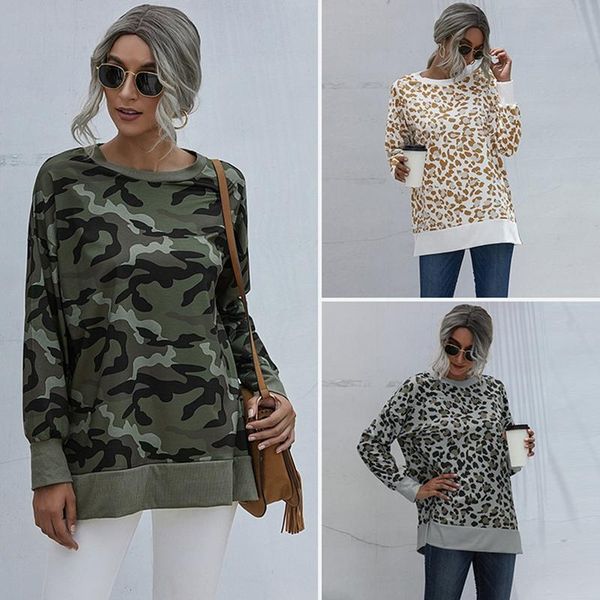 

women's hoodies & sweatshirts women o-neck long sleeve print pullovers, Black