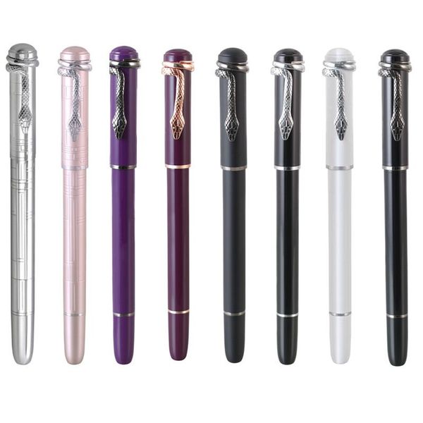 

fountain pens monte mount fashion 8 color selection matte black pen with 0.5mm f nib luxury snake clip ink for business gift